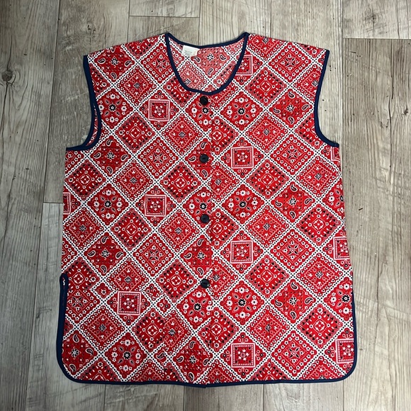 VTG Button Front Smock Apron - Picture 1 of 5